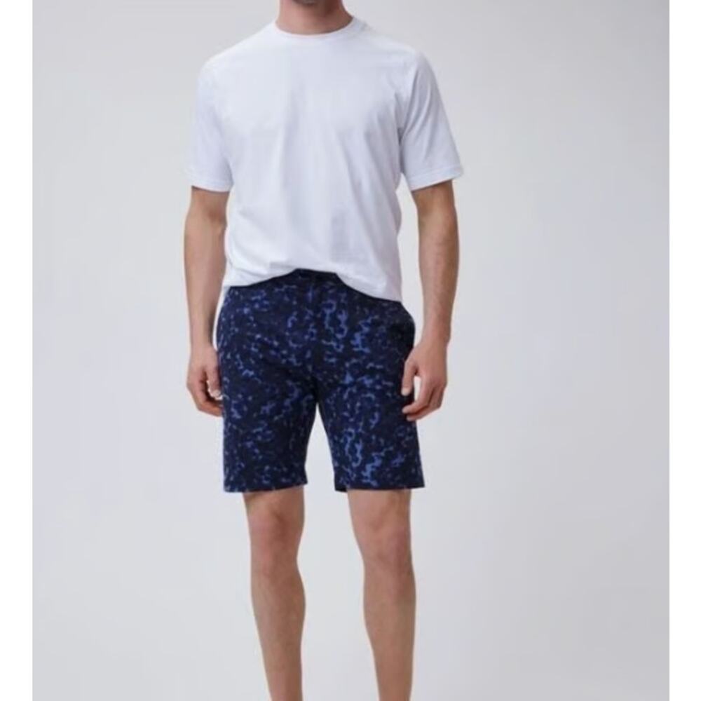 GOOD MAN BRAND Mens Flex Pro Jersey Tulum Shorts Large Blue Splotch NWT